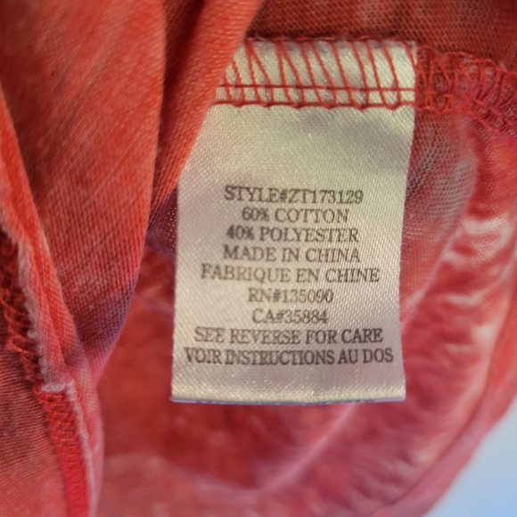 Z Supply Cold Shoulder Sleeve Top Peach Color - Picture 10 of 10